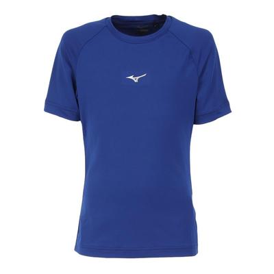 Baseball Low Short Quick 12JAAP5227 Undershirt, Junior, Neck, Sleeve, Drying, (Blue/160/Jr)