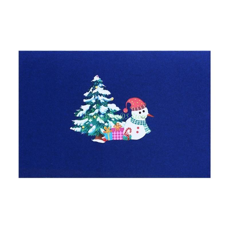 

24TE Festive 3D Snowman Card Memorable Gift Family Friend and Loved Ones to the Christmas Season Card Accessory