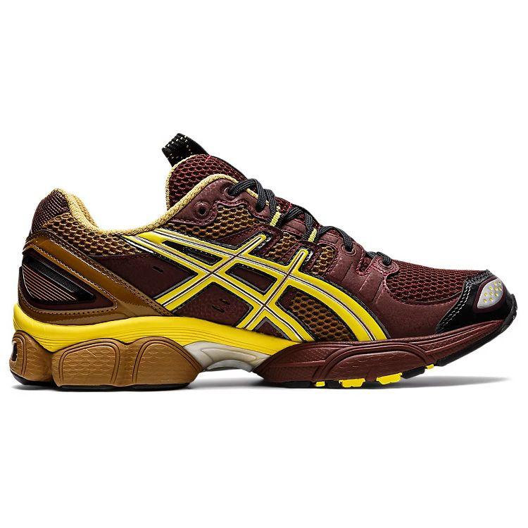 Asics Kiko Kostadinov x UB3-S Gel Nimbus 9 Rum Raisin Unisex tenisky Červeno-zeleno-lesklé 1201A442-600