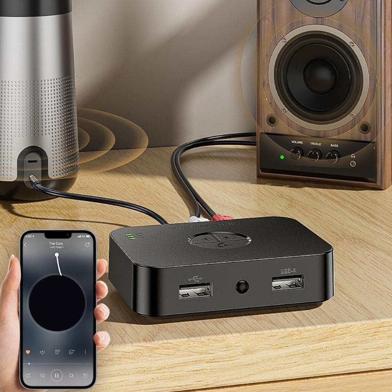 Wireless Bluetooth-compatible 6.0 Auditory Adapter Supports Two Devices Simultaneously And USB Music Playback