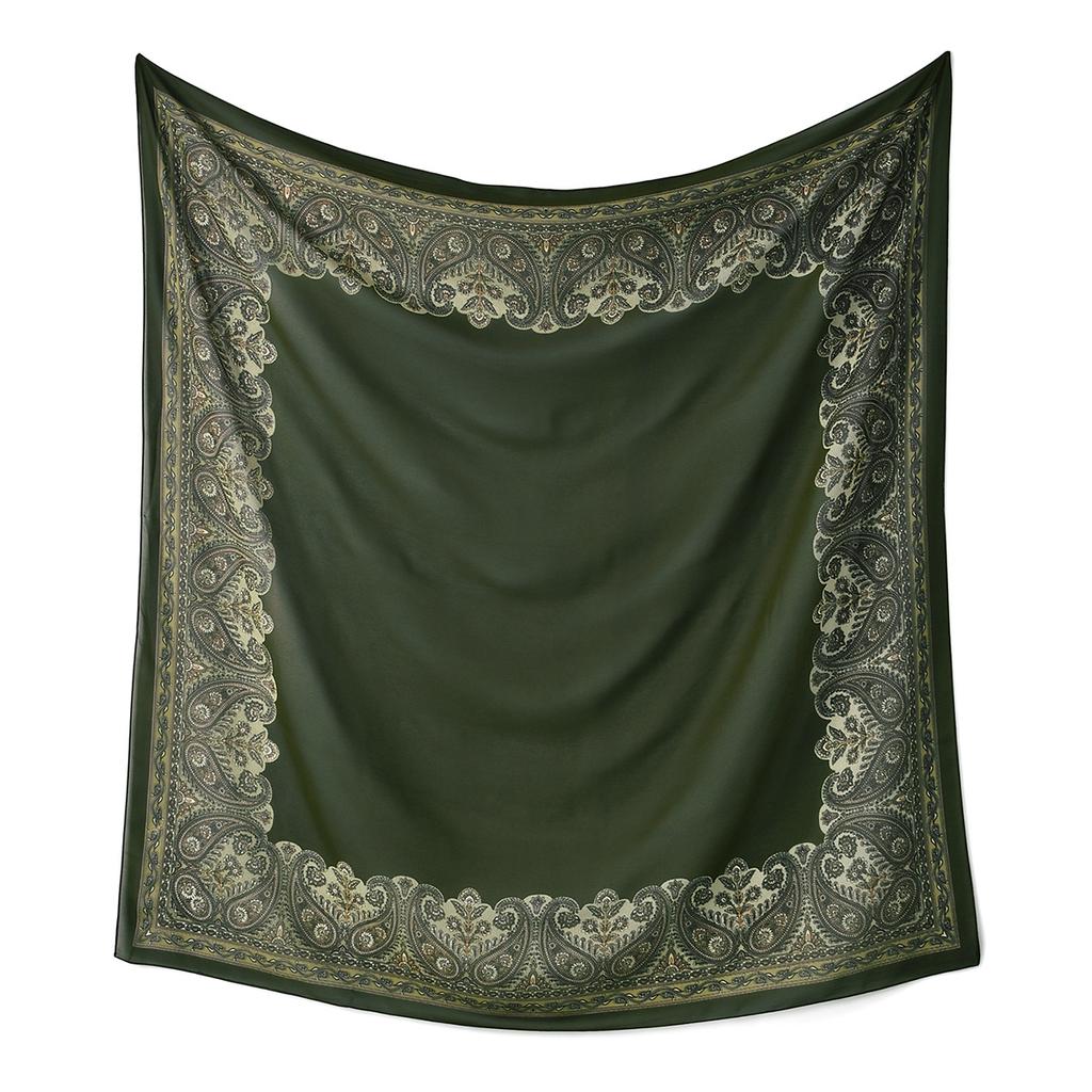 New 110cm Cashew Print Square Hijab Scarf Muslim Women's Breathable Summer Head Cover Fashion Shawl Scarves
