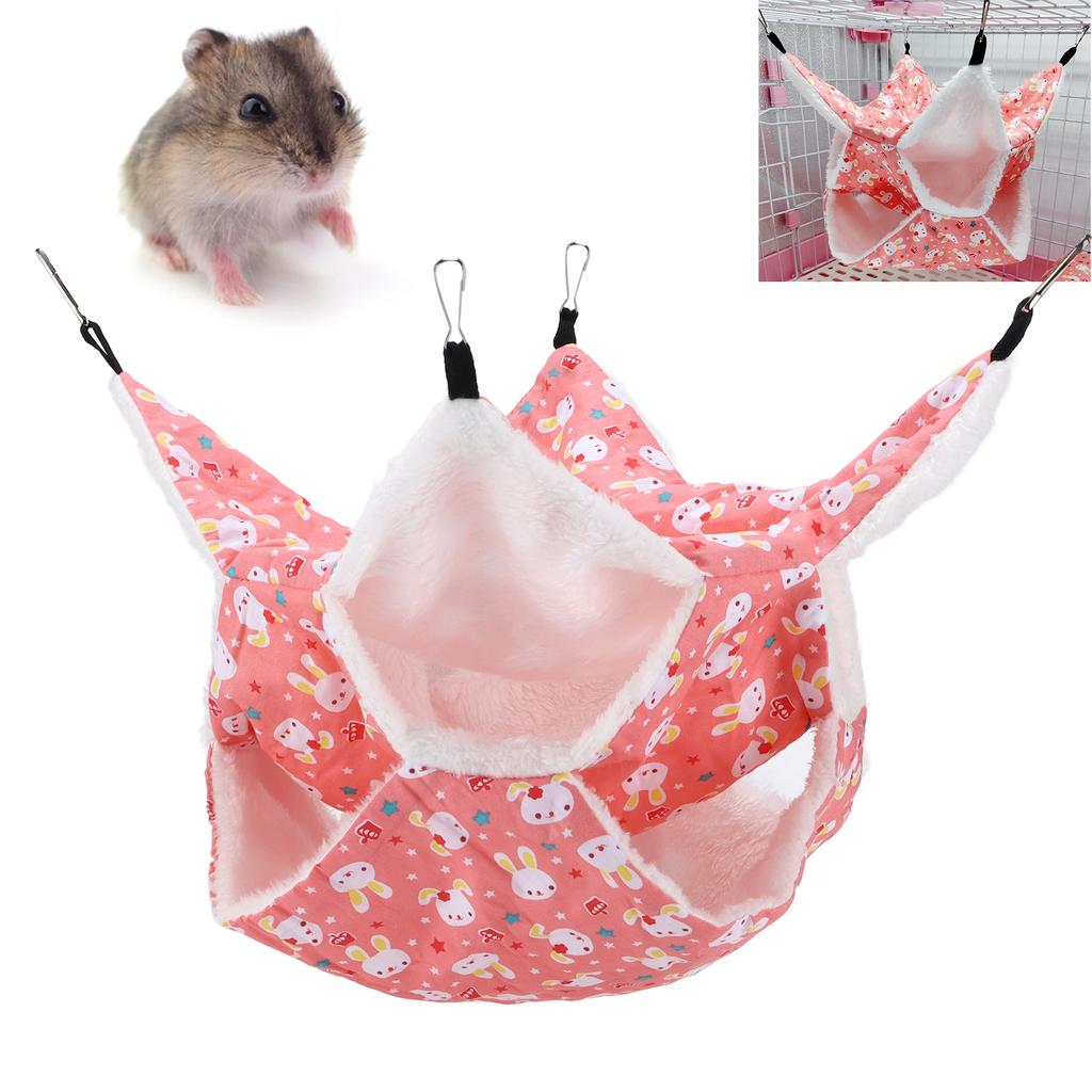 Pet ThreeLayer Warm Hammock sy to Cln and Install Hanging   Sping Bag(Cartoon Fan )