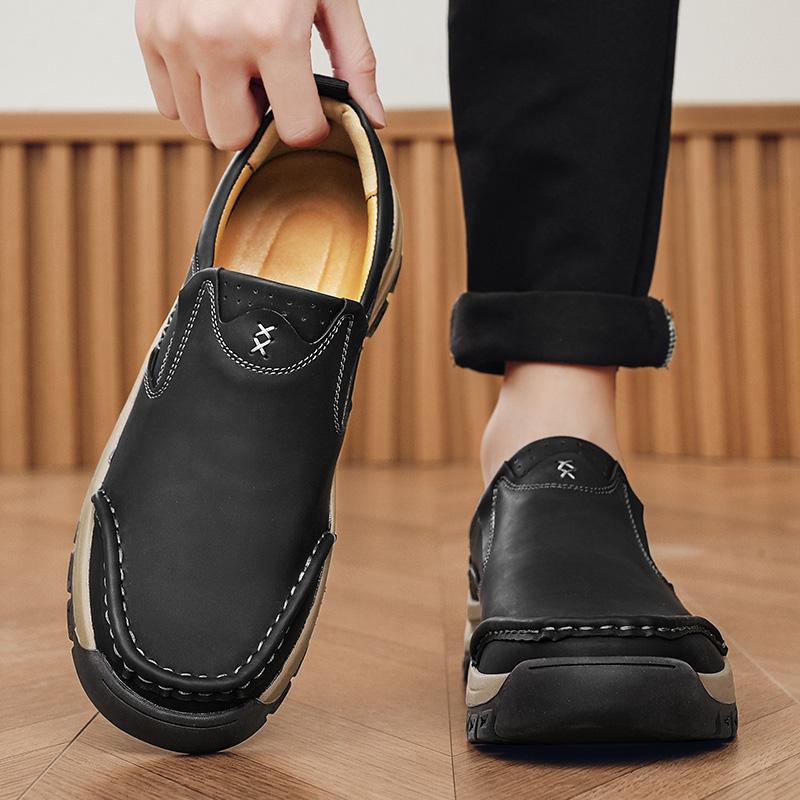 Große Größe 48 Handgefertigte Lässige Lederschuhe Herren Bequeme Mokassins Herren Flache Schuhe Echtes Leder Herrenschuhe