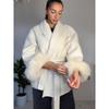 Lapel Tied Woolen Coat Women's Warm Comfortable Thick Cardigan Jacket Commute Retro Elegance Autumn/Winter 2025