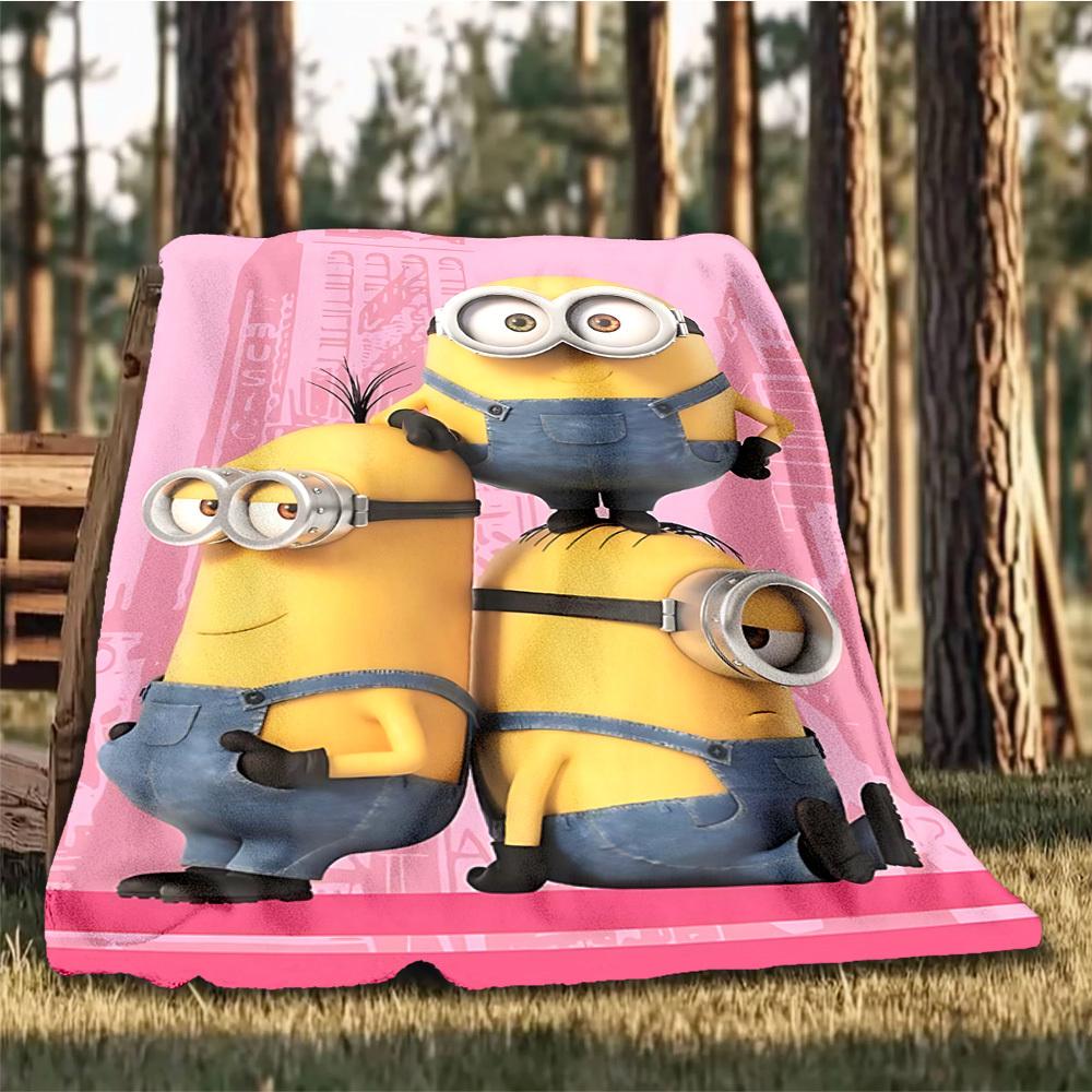 1 Stück Minions Outdoor Personalisierte Flanelldecke, Weiche, Leichte Personalisierte Flanelldecke, Digitaldruck,