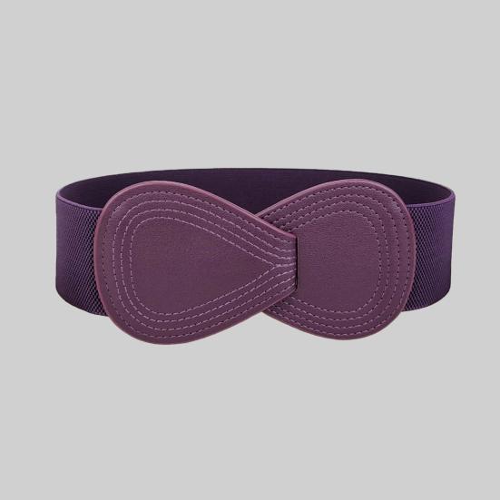 Imitation Leather Women Waistband Dress Shirt Top Versatile Belt Women Elastic Waist Cover Daily Dress Decoration