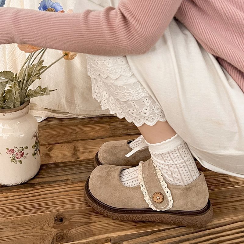 Soft Sole Comfortable Mary Jane Shoes Women's Spring 2025 New Retro Fashion Versatile Velcro Light Mouth Single Shoes