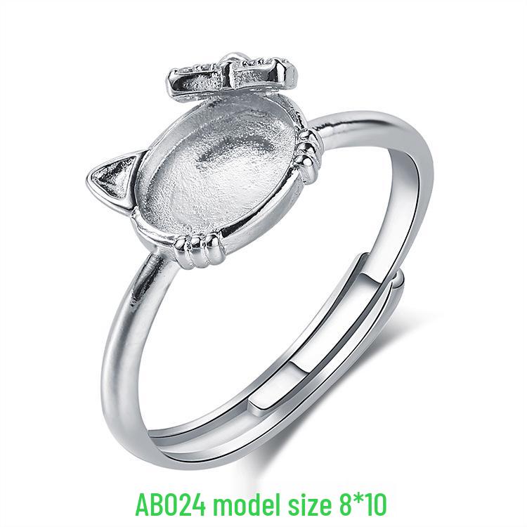 

Овальные оправы для колец из серебра с покрытием 18-каратным золотом для мужчин и женщин с инкрустацией жадеитом и янтарем Adjustable Open Size