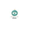5pcs/lot Round Enamel Charms Single Face Eyes Pendants DIY Gift Accessories Necklace Bracelet Earrings Alloy Pendants Wholesale