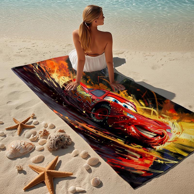 Racing car Beach Towel Microfiber Beach Towel Super Soft & Absorbent for Bath, Beach, Travel Bath Time Accessory, Fan gifts