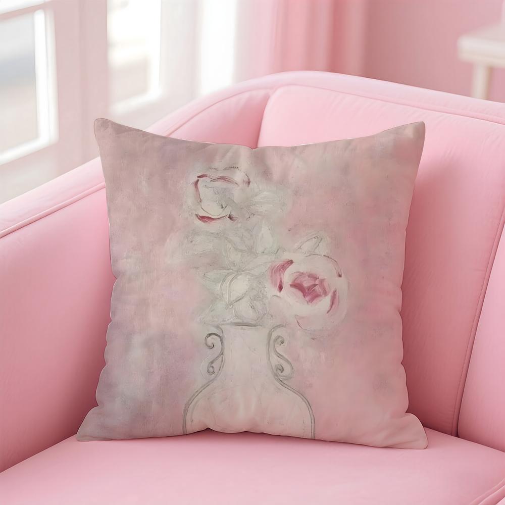 elegant shape ART SSanyu Cushion Cover Pillow Case Soft Skin Friendly Fabric Comfort  Concealed Zipper