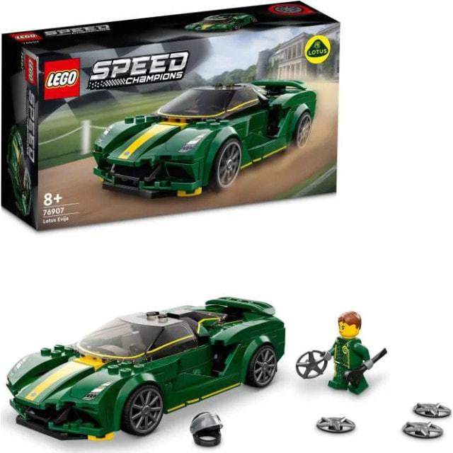 

LEGO 76907 Speed ​​Champions Lotus Evija Rennwagen, verkleinertes Spielzeug mit Rennfahrer-Minifigur, Kinderspielzeug