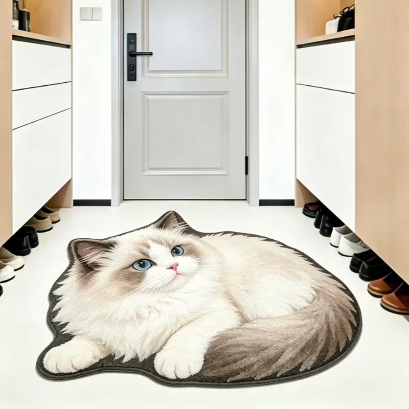 British Shorthair Cat Rug Suitable for Bedroom, Chubby British Shorthair, Hand Washable Suitable For, Room Decor, Gift for Cat Lovers