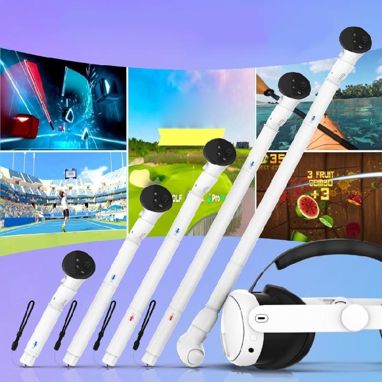 Handle Attachments VR Controller Extension Grips for 3S Multifunction Long Stick Handle Long Arms Extenders
