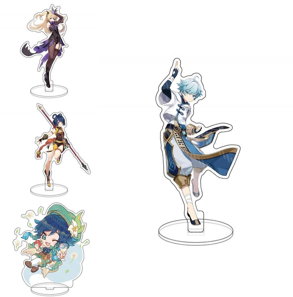 Genshin Impact Barbatos Keqing Barbara Hutao Acrylic Figure Stand Ideal For Decor