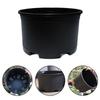 Large Round Outdoor Plant Nursery Pot with Drainage Holes 30cm 34cm Black