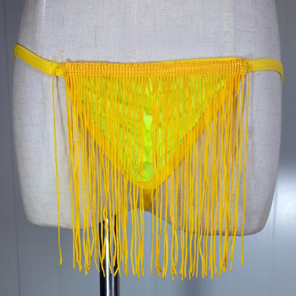 Sexy Tassel Thong Men's Sexy Underwear Mesh See-through G String
