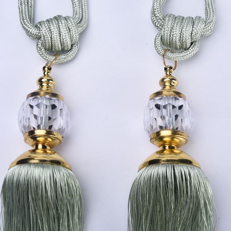 2PCS/Pair Curtain Tiebacks Tassel Beaded Ball Window Strap Home Decor  Curtain Clips Curtain Buckle
