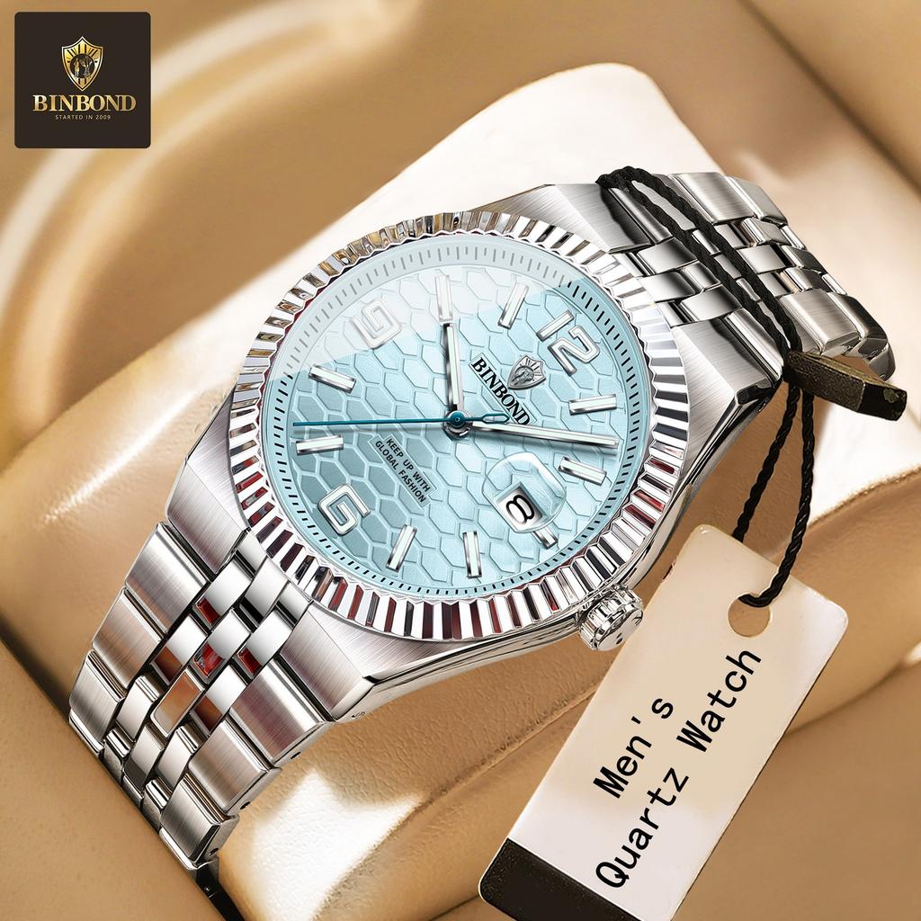 2025NEW Luxury Quartz Man Wristwatch Business Men Watches Waterproof Luminous Date Stainless Steel Men's Watch