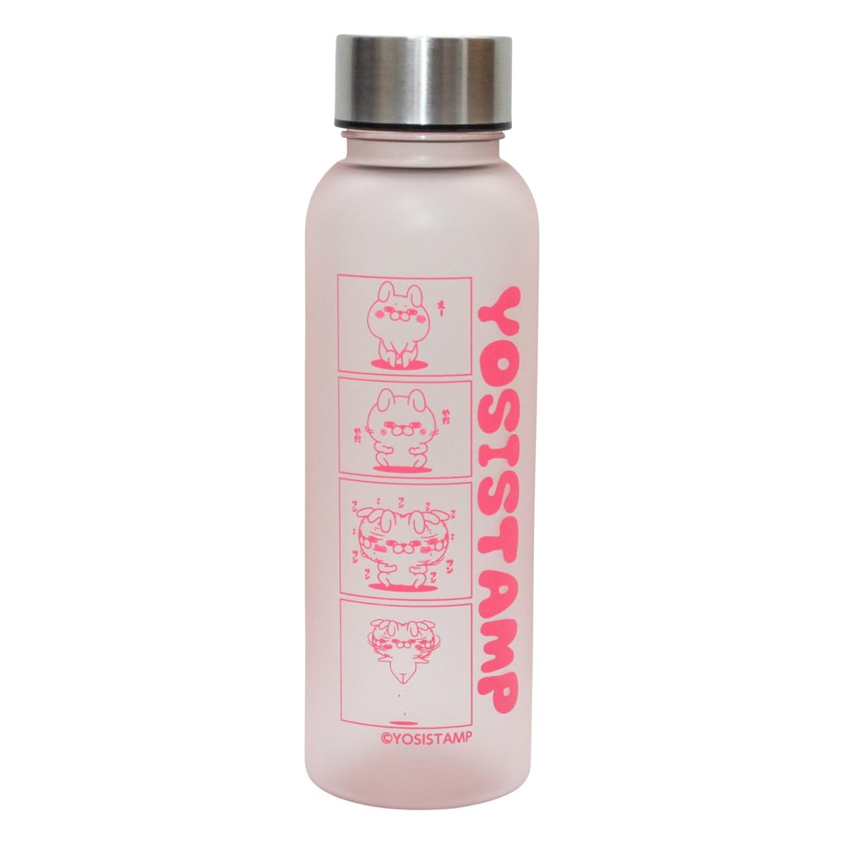 Прозрачная бутылка Yoshi с отметками в мл, Бутылка для хранения, Шейкер, Контейнер для хранения, Декор интерьера (розовый (Кролик))