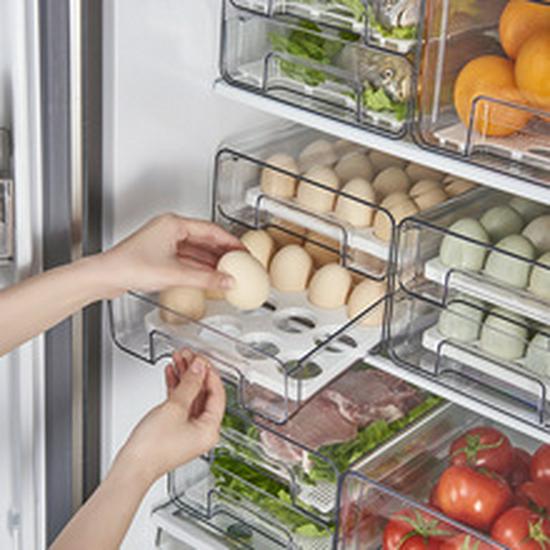 Transparent Kitchen Storage Cabinet with Wheels: Multi-Layer Organizer for Fruits and Vegetables
