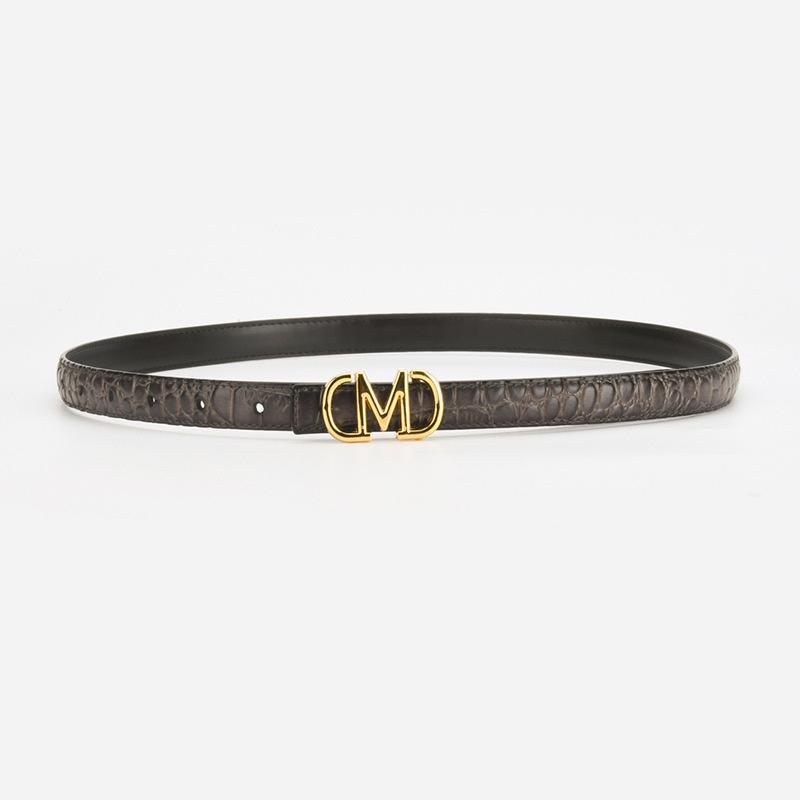 emale crocodile pattern simple women's thin belt -buckle decorative belt suit pants decorative belt