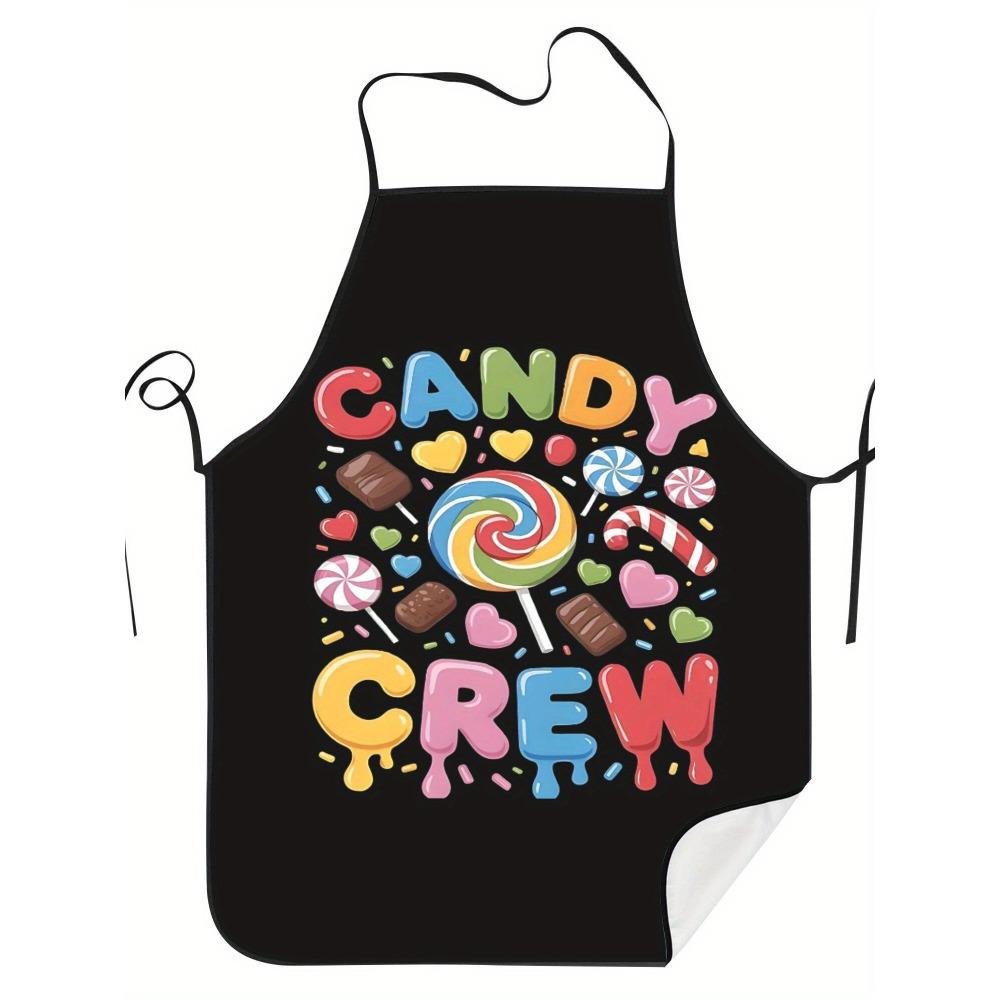 1pc Retro Style Unisex Kitchen Apron, Featuring Bright Candy Prints, Made of Durable Fabric That Is Easy to Care for (hand Wash/