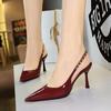 Fashion Women 10cm Rivet Strap Women Pumps Sexy High Heels Elegant Temperament Banquet Shoes Patent Leather Stilettos Pumps Ladies Shoes
