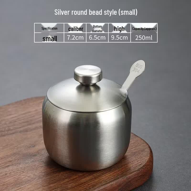 304 Stainless Steel Seasoning Jar with Spoon