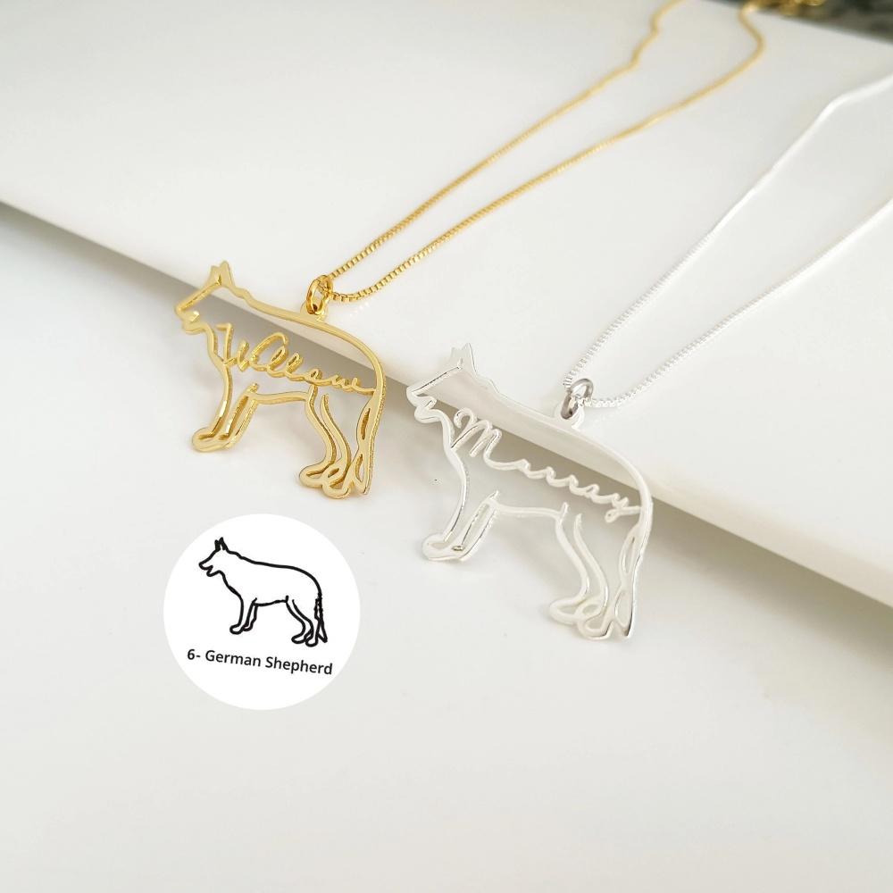 Personalized Custom Name Necklace Commemorative Pet Dog Stainless Steel Necklace Christmas Birthday Gift for Pet Lovers