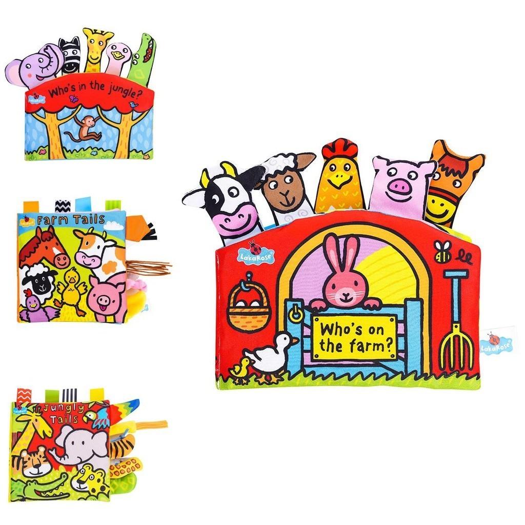 Lakarose Baby Tail Cloth Book 3d Sound Paper Tear-resistant Early Education Book For Newborns