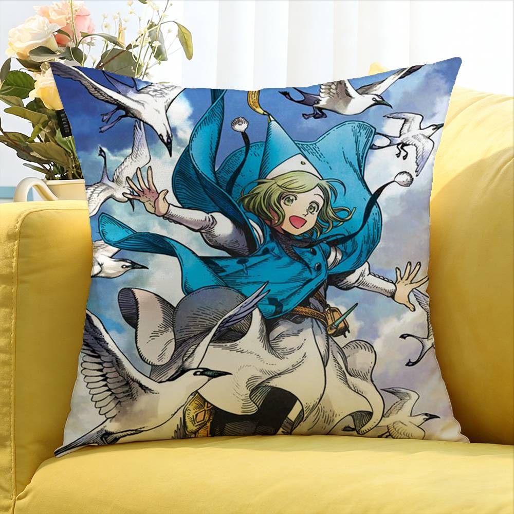 Anime Witch Hat Atelier Various Sizes Square Pillow Case For Car Home Bedchamber Decor