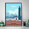 Vintage Retro Travel City Map Canvas Wall Art  Berlin Singapore Hong Kong  Classic Posters for Home Living Room Decor