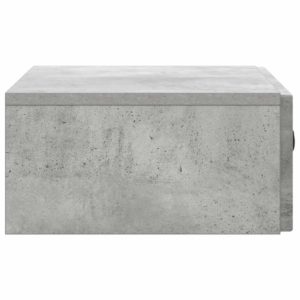 Wall Mounted Side Table Concrete Grey 59 x 34.5 x 17 cm
