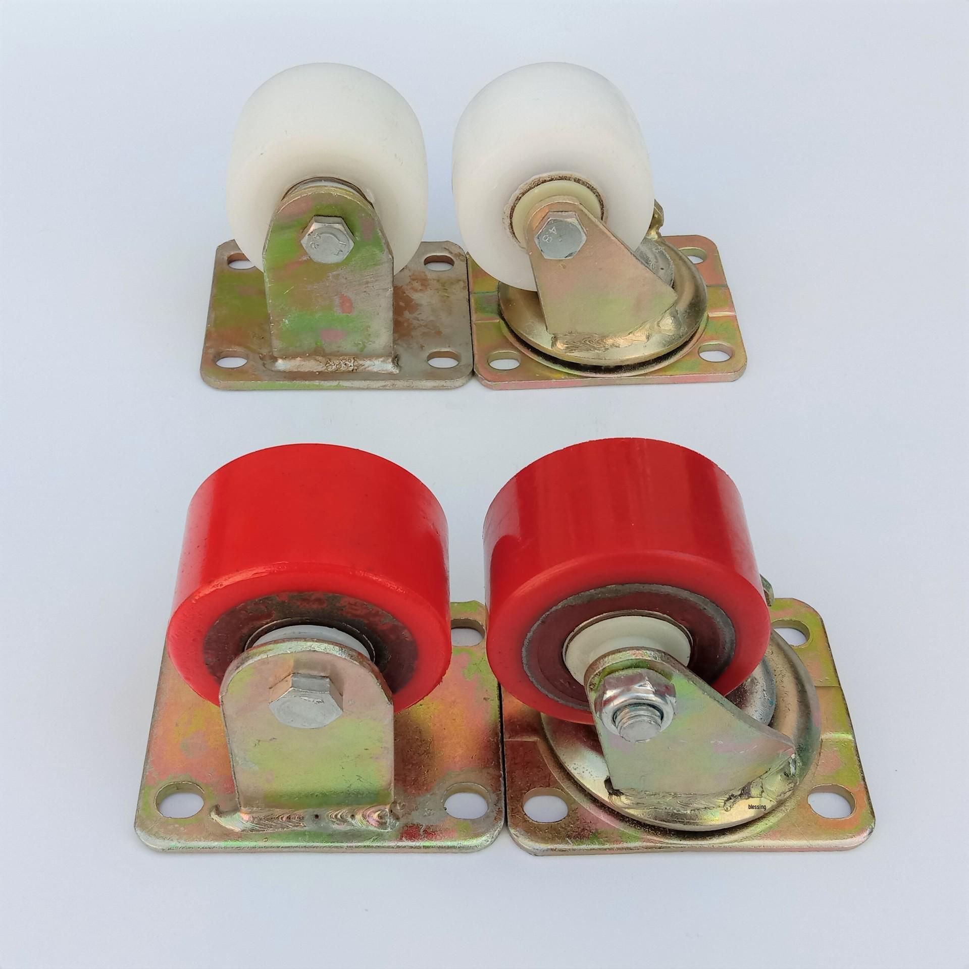 

3-Inch Heavy-Duty Swivel Caster with Iron Core and PU White Nylon Wheel 3 Inch White Nylon Fixed Caster