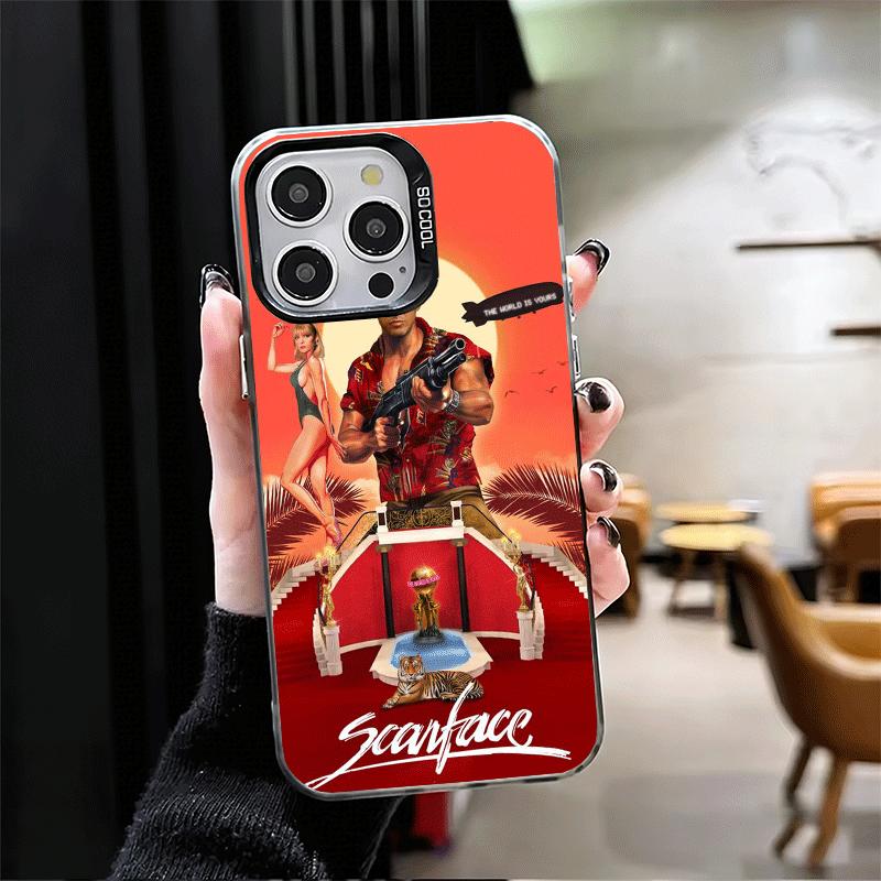 Scarface 1983 Al Pacino Custodia Morbida per Telefono per iPhone 15 16 17 Pro Max 17Air 16E 14 Plus 13 12 Mini Cover Antiurto Guscio Posteriore