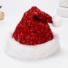 Christmas Sparkly Sequin Santa Hat for Adults Kids Double Layer Glittery Xmas Party New Year Festivities New Year Santa Hat