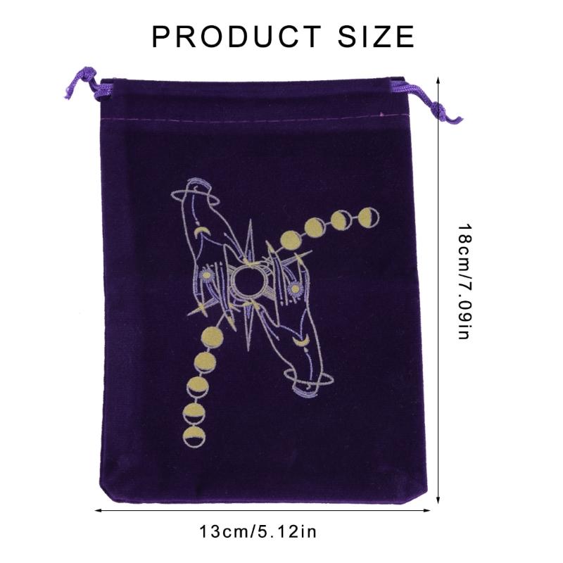 Würfel Aufbewahrungstasche Samt Tarot Kordelzugtasche Brettspiel Karten Kordelzugtasche Schmuck Runen Beutel Organizer