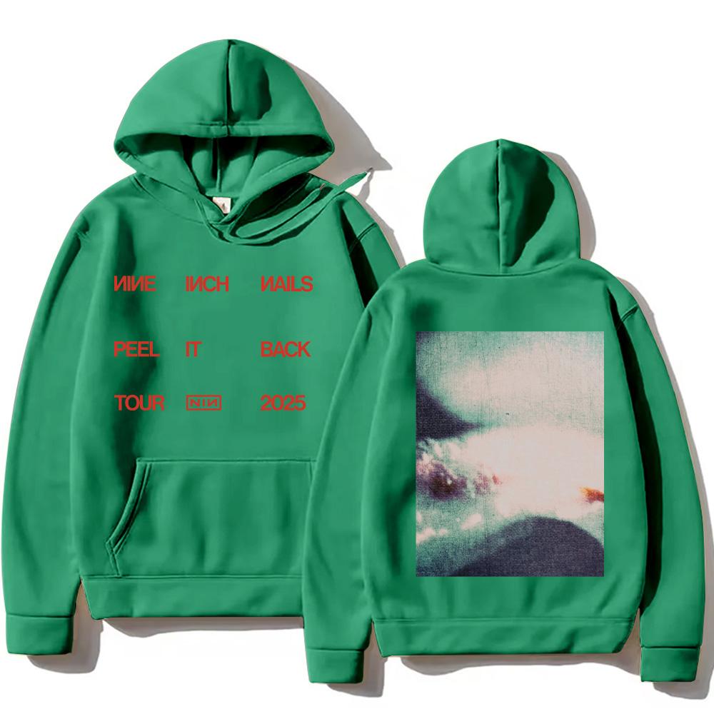 Mikiny Rocková kapela Nine Inch Nails Peel It Back Tour 2025 Mikina s kapucí Hip Hop Unisex Streetwear Tričko Pánské Dámské Oblečení Pulovr