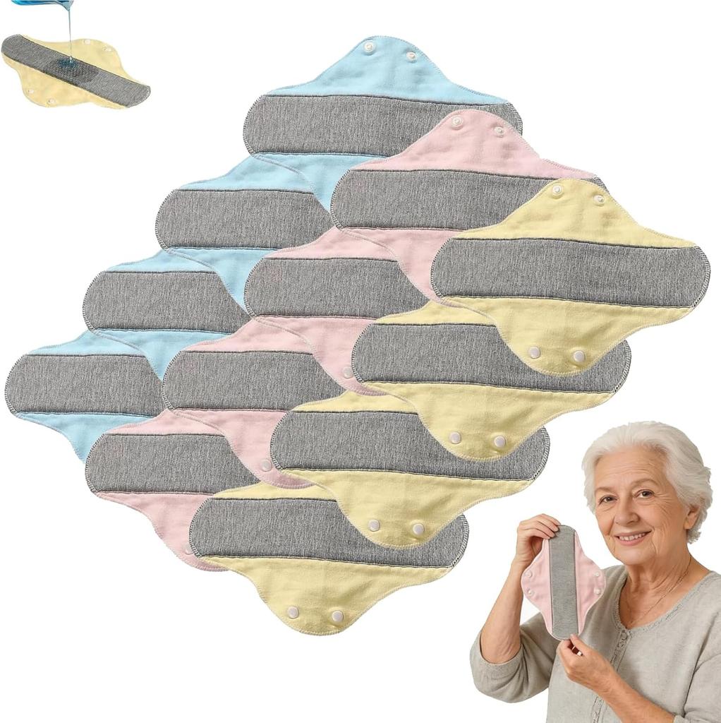 Assorbenti Riutilizzabili in Grafene per Incontinenza, Assorbenti Lavabili Riutilizzabili a Prova di Perdite & Impermeabili per la Cura degli Anziani & il Supporto alla Mobilità