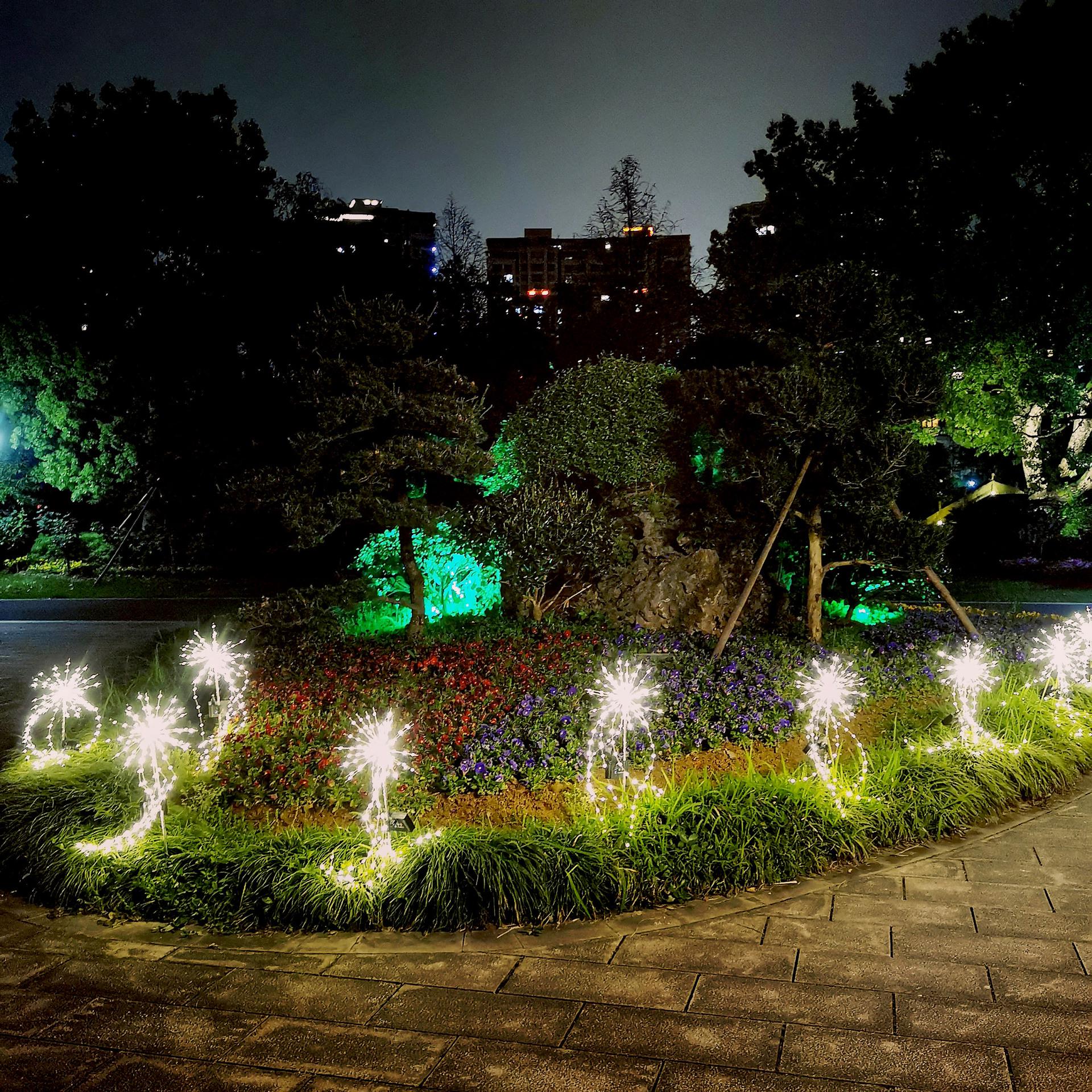 Solar Dandelion Firework Stake Lights for Yard and Lawn
