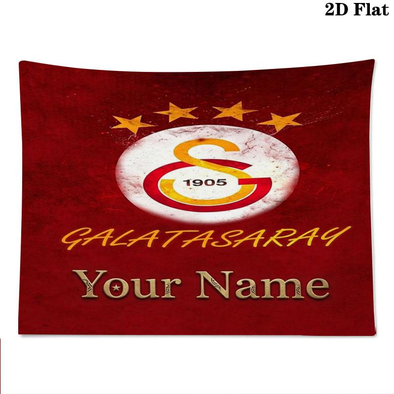 Galatasaray S Custom Name Wall Tapestry Aesthetic Wall Hanging Printed Fabric Blanket Decorative Tapestries for Bedroom Living Room Home Decor