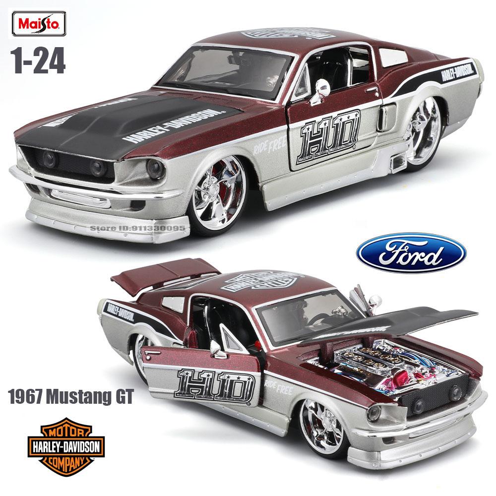 Maisto 1:24 Harley Joint Venture 2017 Chevrolet Camaro ZL11967 Ford Mustang GT Legierungsauto-Modell Dekoration Sammlung Spielzeug Geschenke