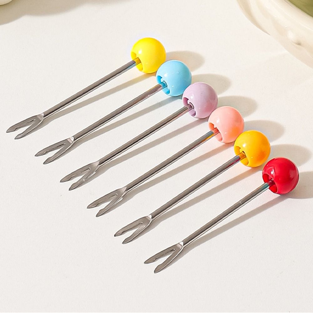 Umbrella Shaped Ceramic Fruit Bowl with Fork Stainless Steel Fork Large Capacity Creative Fruit Plate Reusable with 6 Forks