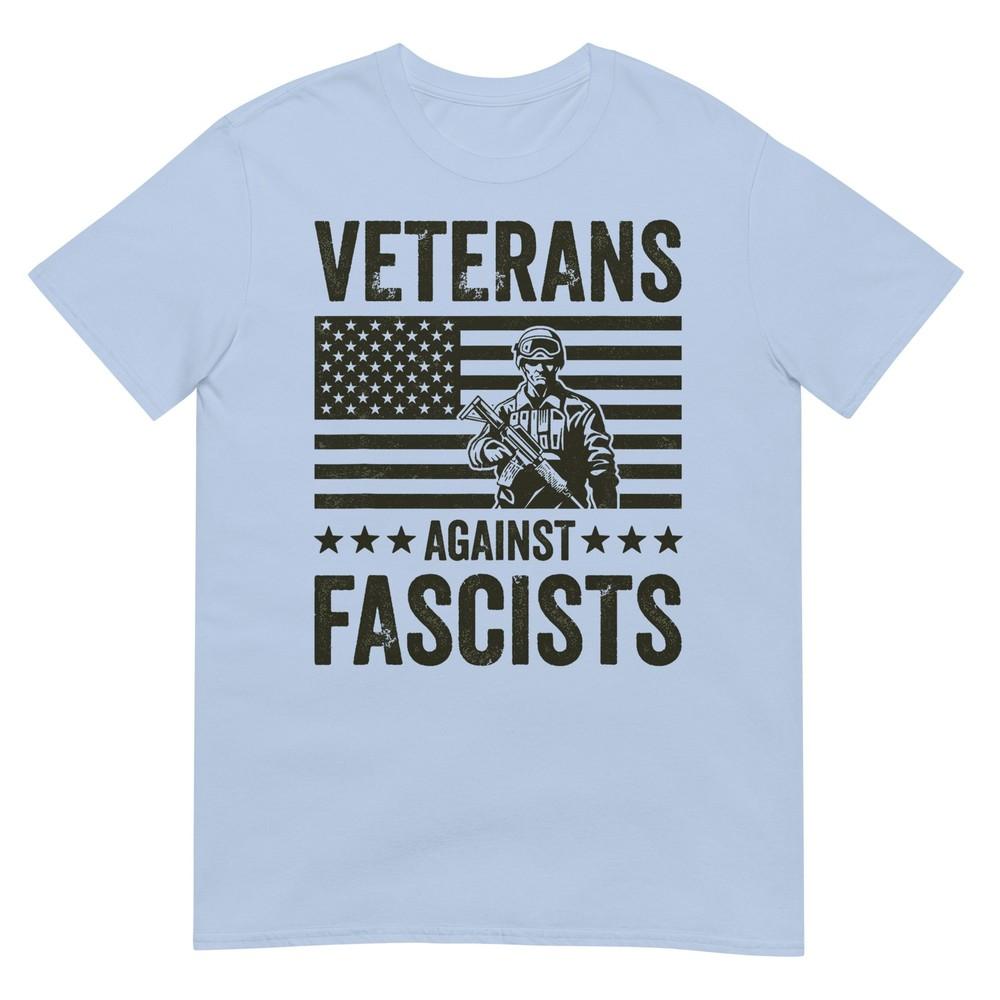 Veterans Against Fascists Vintage Patriotic Soldier Us Army TShirt S