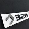 FCUI6 ABS Black Chrome Letters 3D Car Trunk Letters Badge For Mercedes Benz C 200 220 300 C200 C220 C300 C320 Logo Sticker Accessories