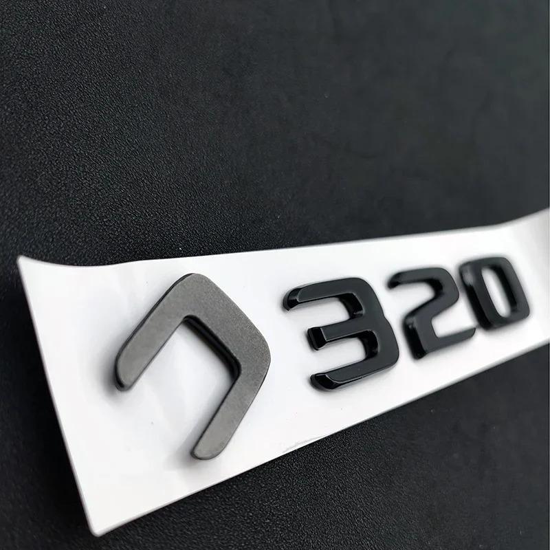 FCUI6 ABS Black Chrome Letters 3D Car Trunk Letters Badge For Mercedes Benz C 200 220 300 C200 C220 C300 C320 Logo Sticker Accessories