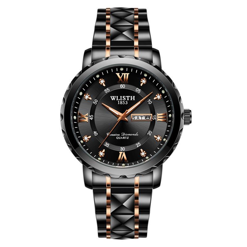 Top Brand New Waterproof Men's Watch Double Calendar Quartz Wrist Watch