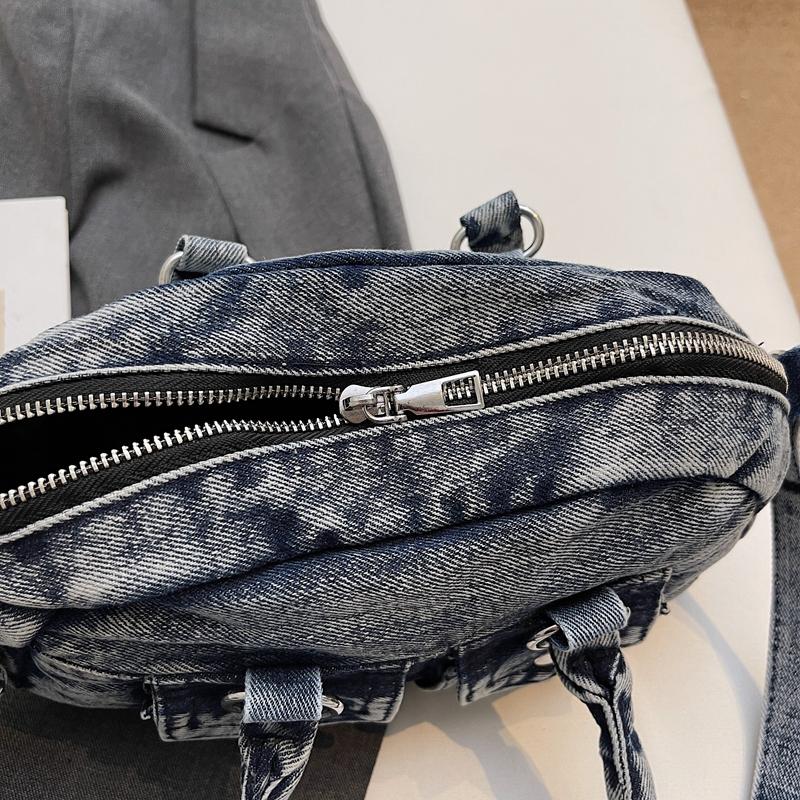Women's Denim Shoulder Bag Large Capacity Small Square Bag