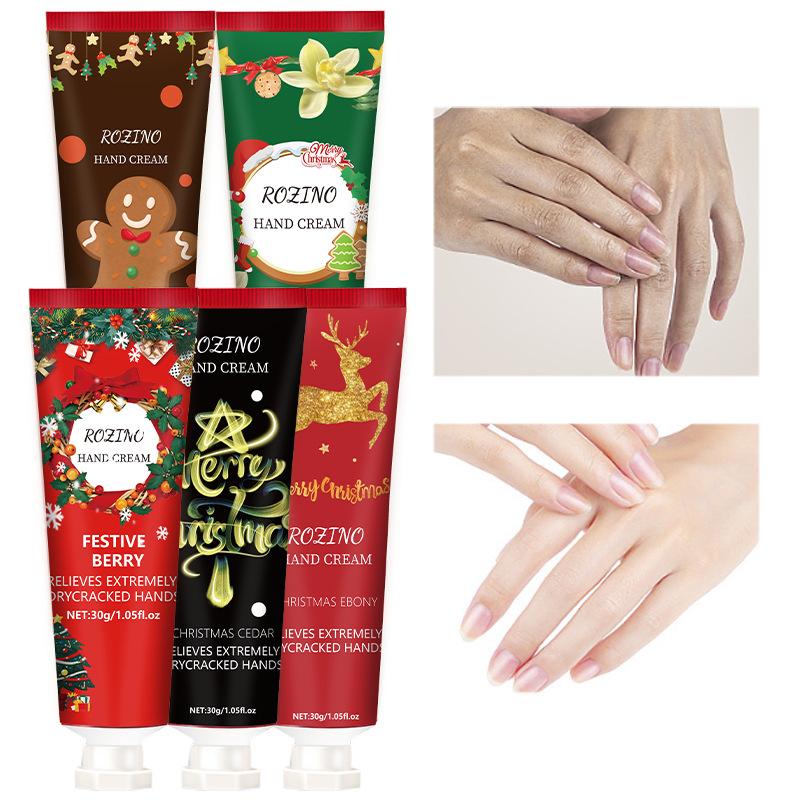 Christmas Hand Cream Long-lasting Moisturizing and Hydrating Autumn and Winter Anti-cracking Small Tube Set
